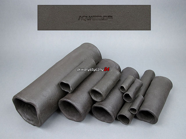 AQUAWILD SHRIMP CAVE (Gray) (CRG002) - Przelotowa rurka ceramiczna dla krewetek