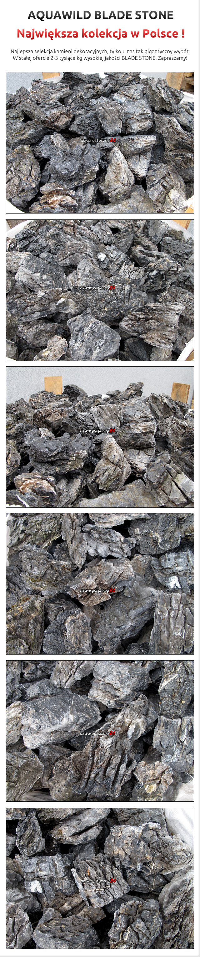 BLADE STONE 1kg - Piękne poszarpane skały do akwarium roślinnego i dekoracyjnego