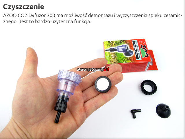 AZOO CO2 DIFFUSER 300 3in1 - Dyfuzor CO2 z licznikiem bąbelków i zaworkiem zwrotnym.