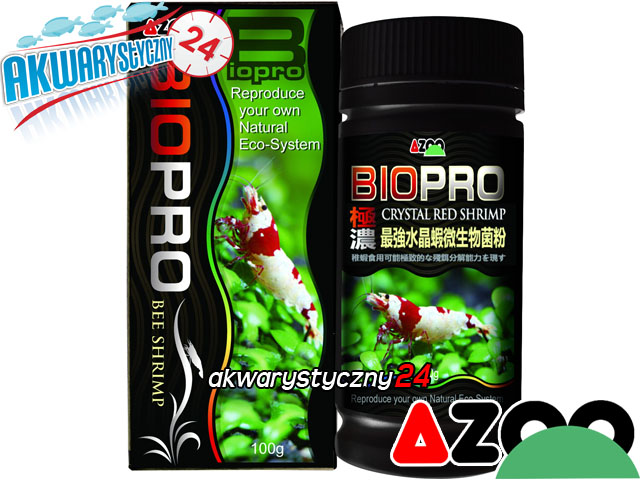 AZOO Crystal Red Shrimp Biopro 100g (AZ40027) - Zaawansowany preparat bakteryjny poprawiający jakość wody w krewetkarium