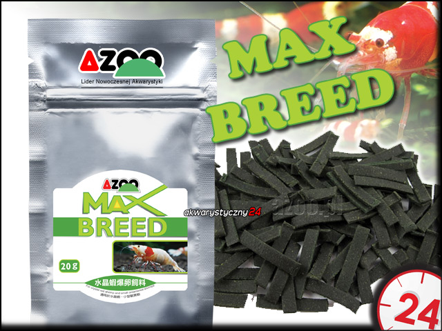 AZOO MAX BREED 20g - Najwyższej jakości pokarm dla krewetek Crystal Red stymulujący rozmnażanie