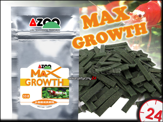 AZOO MAX GROWTH 33g - Najwyższej jakości pokarm dla krewetek Crystal Red stymulujący wzrost