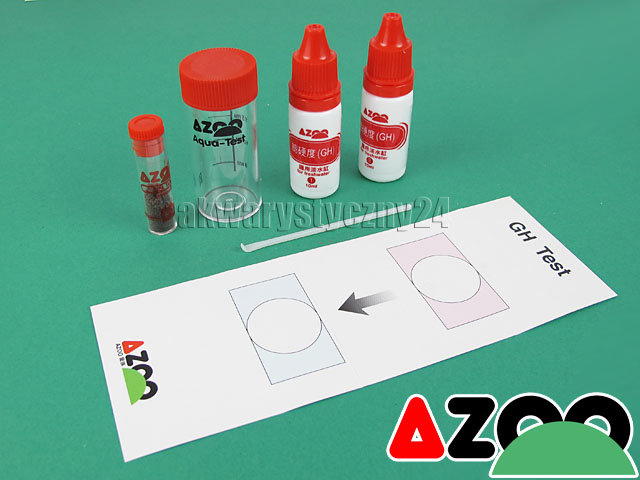 AZOO GH TEST - Test twardości ogólnej (GH) do akwarium słodkowodnego i morskiego
