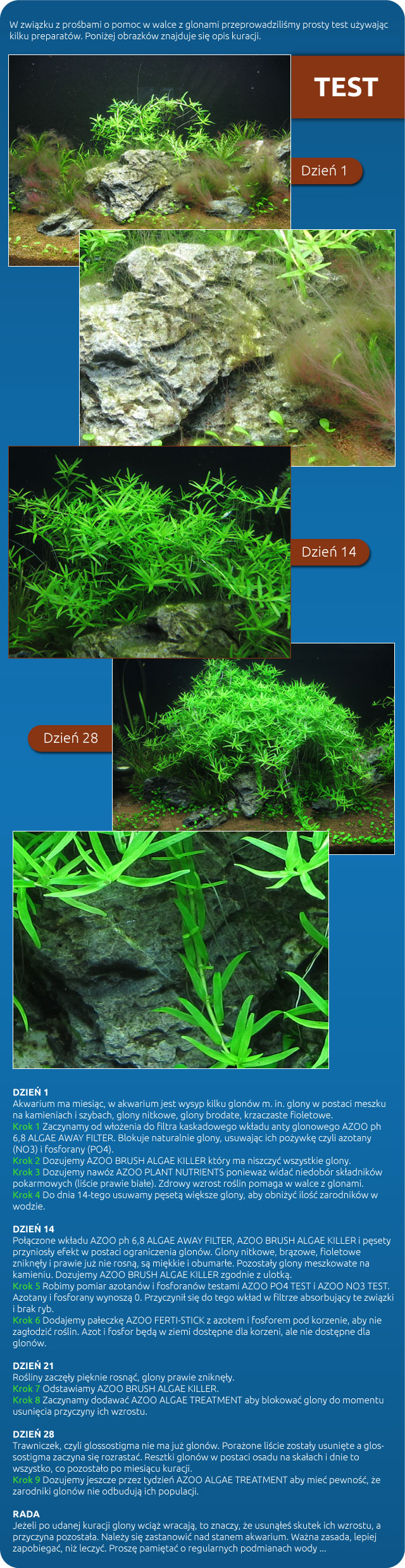 AZOO pH6.8 ALGAE AWAY FILTER - Innowacyjny wkład do filtra w akwarium o szerokim spektrum działania.