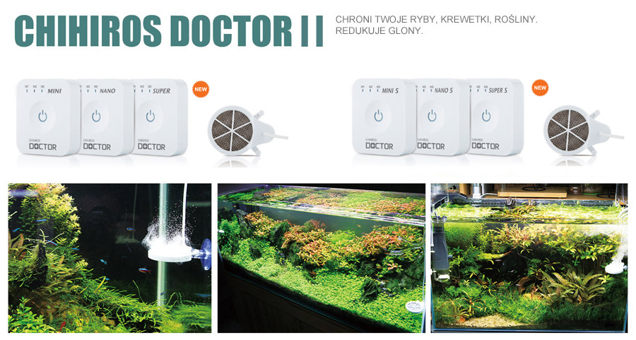 CHIHIROS Doctor II Nano - Jonizator dla akwaiów roślinnych 120-250l