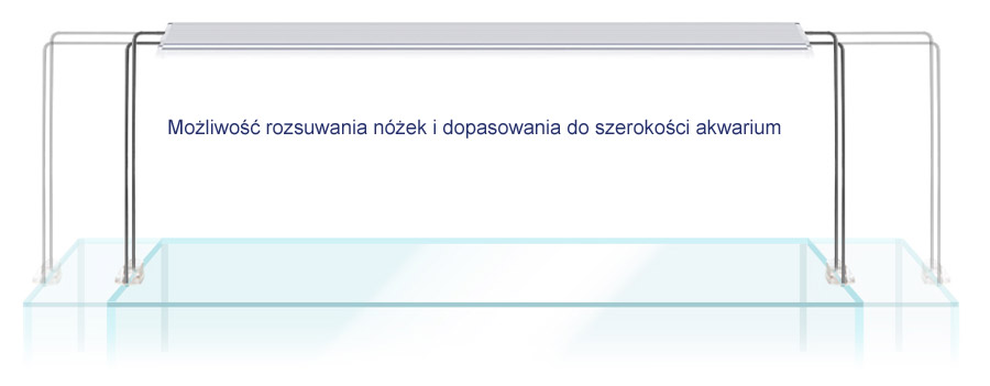 CHIHIROS Metalowe nóżki do oświetlenia Led Seria A (330-1102) - Umożliwiające zastosowanie oświetlenia w paludariach, akwaterariach