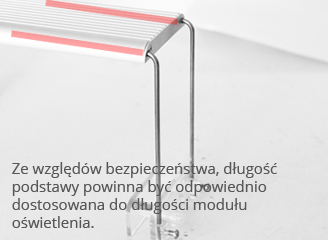 CHIHIROS Metalowe nóżki do oświetlenia Led Seria A (330-1102) - Umożliwiające zastosowanie oświetlenia w paludariach, akwaterariach