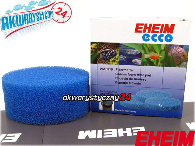 EHEIM ECCO COMFORT 2232/2234/2236 (2616310) - Gąbka niebieska do filtra Eheim Ecco 2231/2233/2235 i Ecco Comfort 2232/2234/2236 (komplet 3 sztuk)