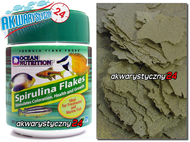 Spirulina Flakes 32l (5000g) - Wysokiej jakości pokarm stymulujący kolory, zdrowie i wzrost ryb.