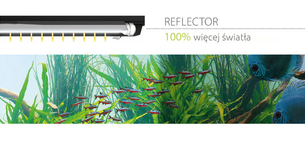 JUWEL REFLECTOR 1200mm (86020) - Odbłyśnik na świetlówki T5 54W(115 i 120cm) lub T8 36W