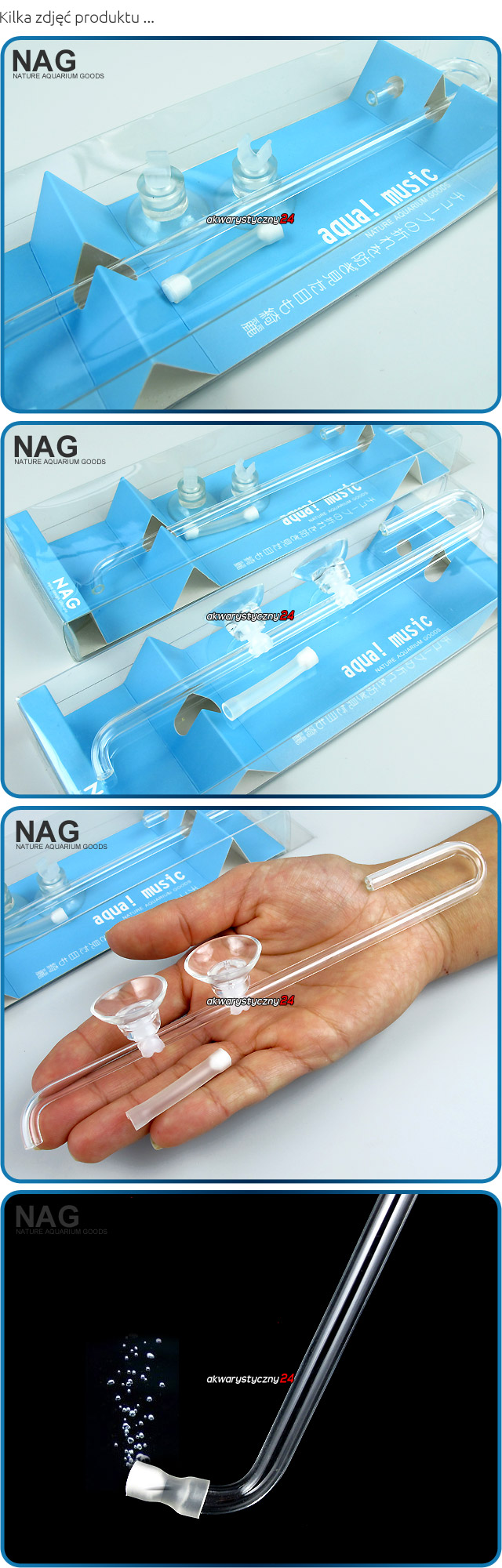 NAG AIR PIPE DIFFUSER (Mini) - Estetyczny dyfuzor tlenu z najmniejszym na świecie kamieniem napowietrzajacym