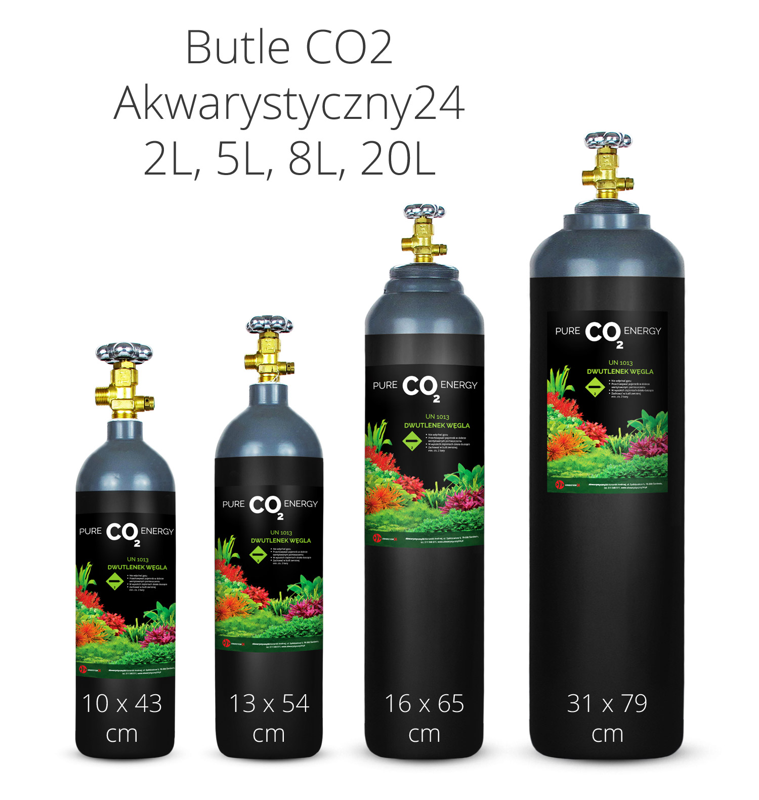 akwarystyczny24 Butla Co2 20L [Czarna]