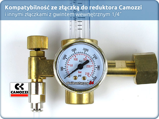 TECHNIKA CO2 Reduktor Co2 z Rotametrem - Precyzyjnie reguluje ilość podawanego CO2 do akwarium.