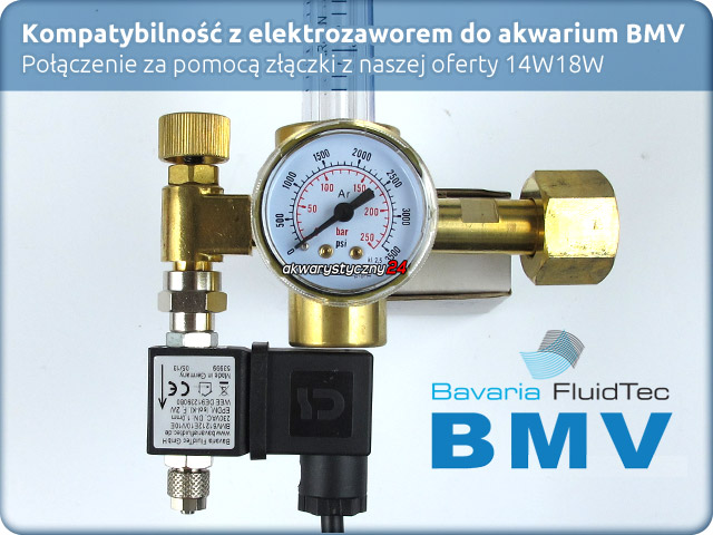 TECHNIKA CO2 Reduktor Co2 z Rotametrem - Precyzyjnie reguluje ilość podawanego CO2 do akwarium.