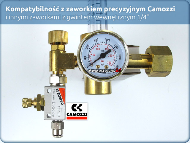 TECHNIKA CO2 Reduktor Co2 z Rotametrem - Precyzyjnie reguluje ilość podawanego CO2 do akwarium.