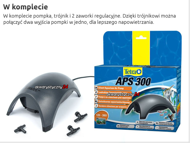 TETRA APS 300 - Pompka napowietrzająca do akwarium 120-300l