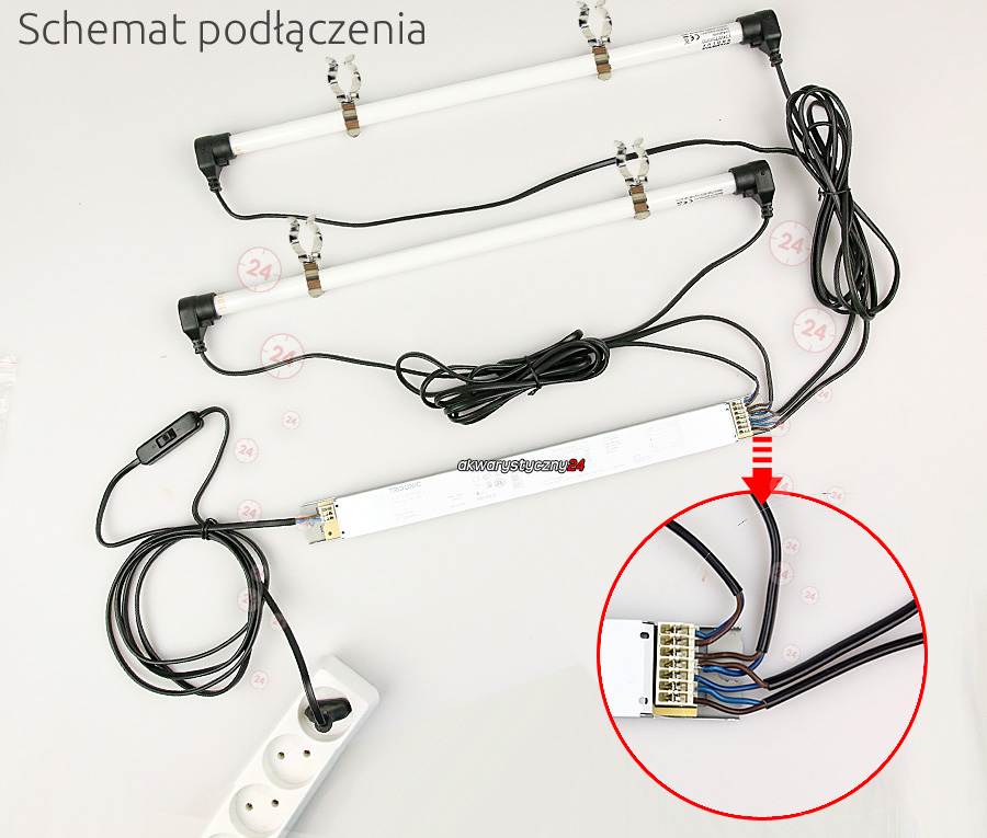 Oświetlenie dodatkowe T5 2x14W/21W/28W/35W do pokrywy do 80cm