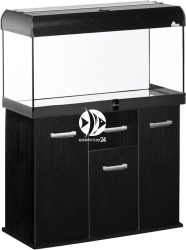 DIVERSA Zestaw Akwariowy Solid 240l 2xLED Czarny - Zawiera: akwarium, pokrywa, oświetlenie LED, szafka