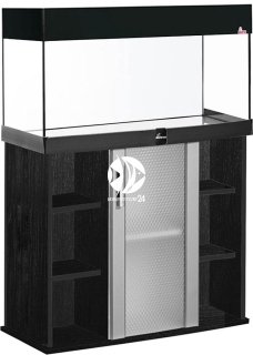 DIVERSA Zestaw Akwariowy Modern 160l 2xLED Czarny - Zawiera: akwarium, pokrywa, oświetlenie LED, szafka