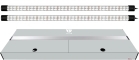 DIVERSA Zestaw Akwariowy Modern 160l 2xLED Popiel (Srebrny) - Zawiera: akwarium, pokrywa, oświetlenie LED, szafka