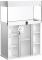DIVERSA Zestaw Akwariowy Modern 250l 2xLED Biały - Zawiera: akwarium, pokrywa, oświetlenie LED, szafka