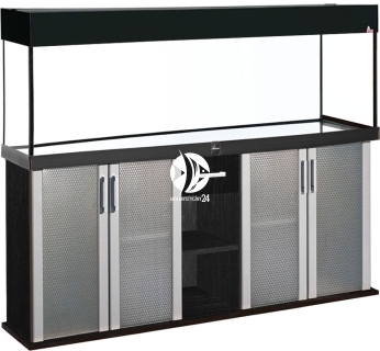 DIVERSA Zestaw Akwariowy Modern 720l 2xLED Czarny - Zawiera: akwarium, pokrywa, oświetlenie LED, szafka