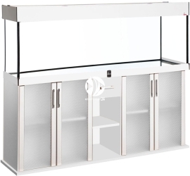 DIVERSA Zestaw Akwariowy Modern 960l 2xLED Biały - Zawiera: akwarium, pokrywa, oświetlenie LED, szafka