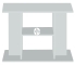 DIVERSA Szafka Budget 80x35x60cm (119270) - Ekonomiczna szafka pod akwarium w różnych kolorach Popiel (Srebrny)