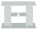DIVERSA Szafka Budget 100x40x60cm (118386) - Ekonomiczna szafka pod akwarium w różnych kolorach Popiel (Srebrny)