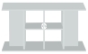 DIVERSA Szafka Budget 120x40x60cm (118607) - Ekonomiczna szafka pod akwarium w różnych kolorach Popiel (Srebrny)