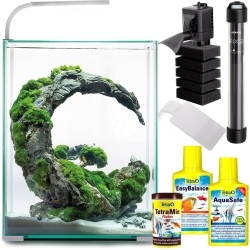 AQUAEL Shrimp Set Day & Night 30 Biały (122981) - Krewetkarium z oświetleniem LED, filtrem i grzałką