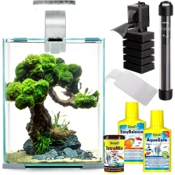 AQUAEL Shrimp Set Day & Night 10 Biały (122977) - Krewetkarium z oświetleniem LED, filtrem i grzałką