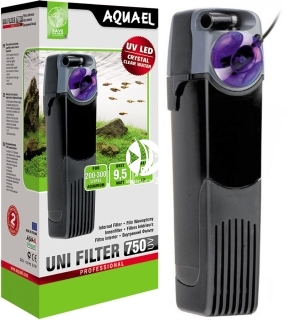 AQUAEL UniFilter 750 UV (107403) - Filtr wewnętrzny z gąbką, ceramiką i lampą UV do akwarium