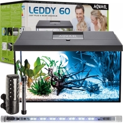 AQUAEL Leddy Day & Night 60 Black (124282) - Kompletny zestaw akwariowy z oświetleniem LED Day & Night, filtrem i grzałką.