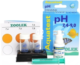 ZOOLEK Aqua Test pH 7.4-9.0 (1110) - Test na pH w zakresie 7.4-9.0 do akwarium słodkowodnego i morskiego
