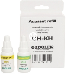 ZOOLEK AquaSet Refill GH-KH (1011) - Uzupełnienie testu na twardość ogólną i twardość węglanową do akwarium słodkowodnego
