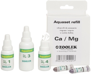 ZOOLEK AquaSet Refill Ca/Mg (1201) - Uzupełnienie testu na wapń, magnez i twardość ogólną do akwarium słodkowodnego