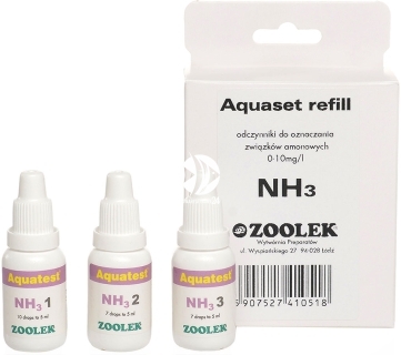 ZOOLEK AquaSet Refill NH3 (1051) - Uzupełnienie testu na amoniak i jony amonowe w akwarium słodkowodnego i morskiego