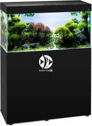 AQUAEL Zestaw Opti Set 200 Czarny + Szafka - Zawiera: akwarium, pokrywa, oświetlenie LED, szafka