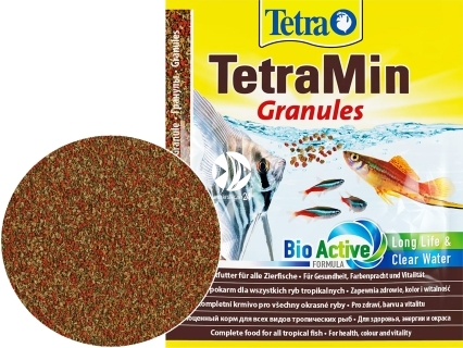TETRA TetraMin Granules (T134492) - Tonący pokarm granulowany dla wszystkich ryb ozdobnych.