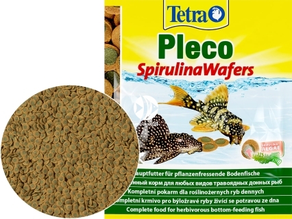 TETRA Pleco Spirulina Wafers (T281899) - Pokarm w krążkach przeznaczony dla roślinożernych ryb dennych.