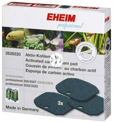 EHEIM Carbon Filter Pad 3 szt. (2628220) - Wkład gąbkowy, węglowy do Exerience 150/250 (2424, 2422)