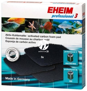 EHEIM Carbon Filter Pad 3szt. (2628710) - Wkład gąbkowy, węglowy do filtra Professionel 4+ (2271/2273/2275, 2371/73)