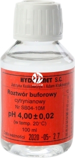 Hydromet (Termin: 16.01.2023) Roztwór buforowy pH 4 100ml - Płyn do kalibracji sond pH