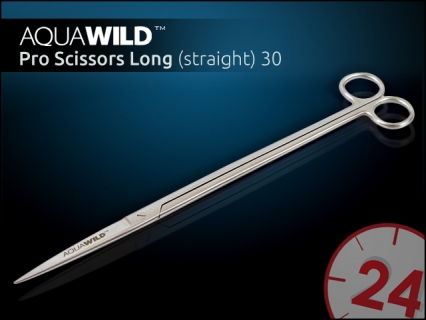 AQUAWILD PRO SCISSORS (straight) 30 - Nożyczki proste do akwarium z wysokiej jakości stali nierdzewnej.