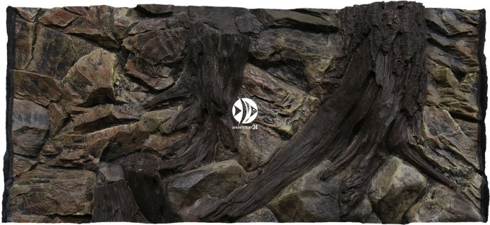ATG Tło Korzeń (KO50x30) - Tło do akwarium z motywami korzeni i skał.