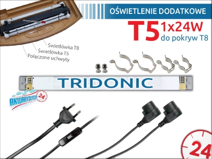 Oświetlenie dodatkowe T5 1x24W do pokrywy 60-80cm