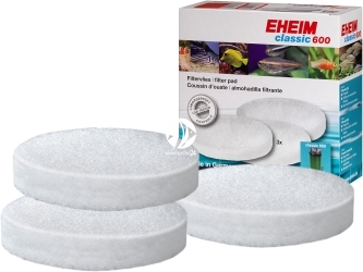 EHEIM Gąbki Białe (2616175) - Komplet 3 gąbek białych do filtra Eheim Classic 600 (2217).