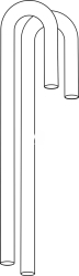 AQUAEL Zestaw Rurek Przelewowych 2szt (105881) - Część zamienna do Mini Kani 80, 120, Midi Kani 800, Multi Kani 800
