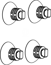 AQUAEL Przyssawka D=36 Mm Amortyzator 4 Szt. (110161) - Zestaw przyssawek do Circulator 1000, 1500, 2000/Turbo 1000, 1500, 2000